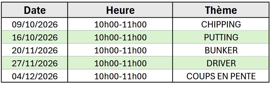 Entrainements seniors 1